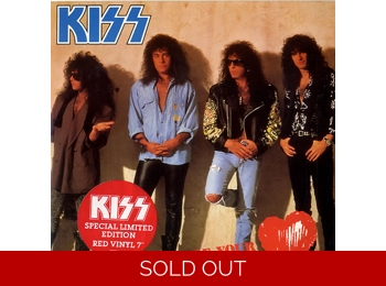 Kiss ‎– Hide Your Heart - UK Limited Edition 2 Track 7" Red Vinyl c/w Hype Sticker